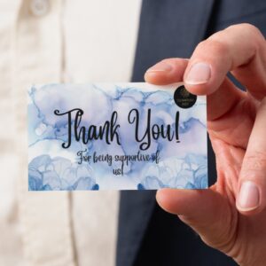 Watercolor Dreams Thank You Card – Printable & Digital Use – Instant Download (14.8x10.5cm)