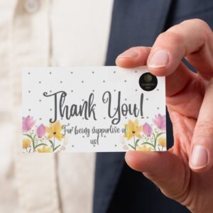 Floral Bliss Thank You Card – 14.8x10.5cm – Printable and Digital Use – Instant Download