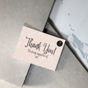 Soft Pastel Leaves Thank You Card – Printable and Digital Use – Instant Download (14.8x10.5cm)