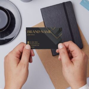 Minimalist Business Card with Brand Logo and Contact Details – Printable & Digital Use – Instant Download (8.5x5cm)
