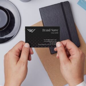 Modern Business Card Template with Tagline – Printable & Digital Use – Instant Download (8.5x5cm)