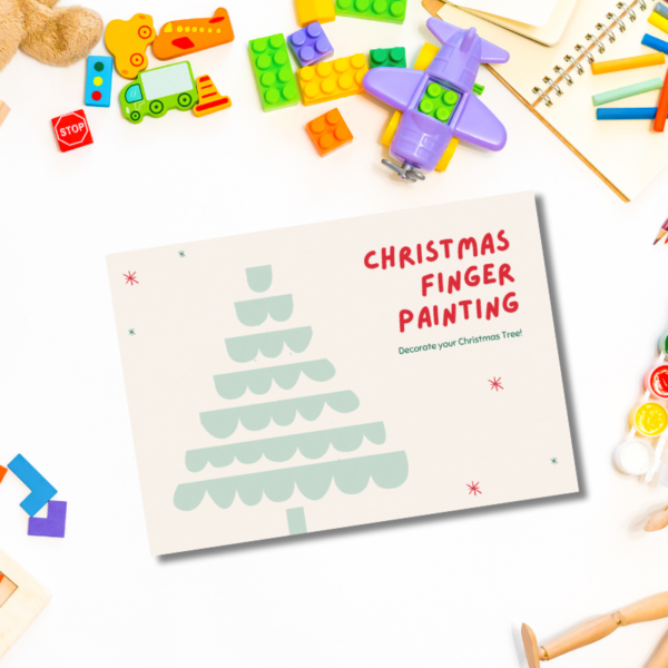 318 Christmas Finger Painting Activity – Printable and Digital Use – Instant Download