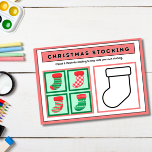 Christmas Stocking Designer Worksheet – Printable and Digital Use – Instant Download