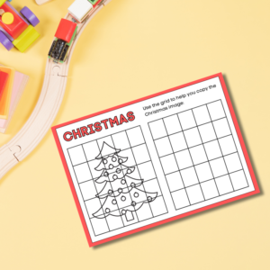 Christmas Tree Copy Challenge Worksheet – Printable and Digital Use – Instant Download