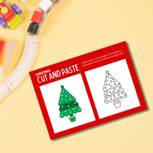 Christmas Tree Cut and Paste Worksheet – Printable and Digital Use – Instant Download