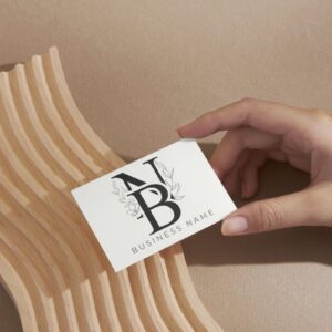 Floral Split Brand Logo – 2x2in – Customizable – Instant Download