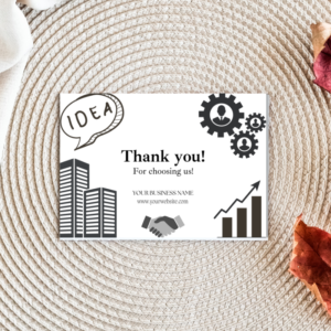 Corporate Based Thank You Card – Printable and Digital Use – Instant Download