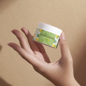 Lemon Hand Cream Cosmetic Label Template – Printable & Digital Use – Instant Download (6x4 inches)