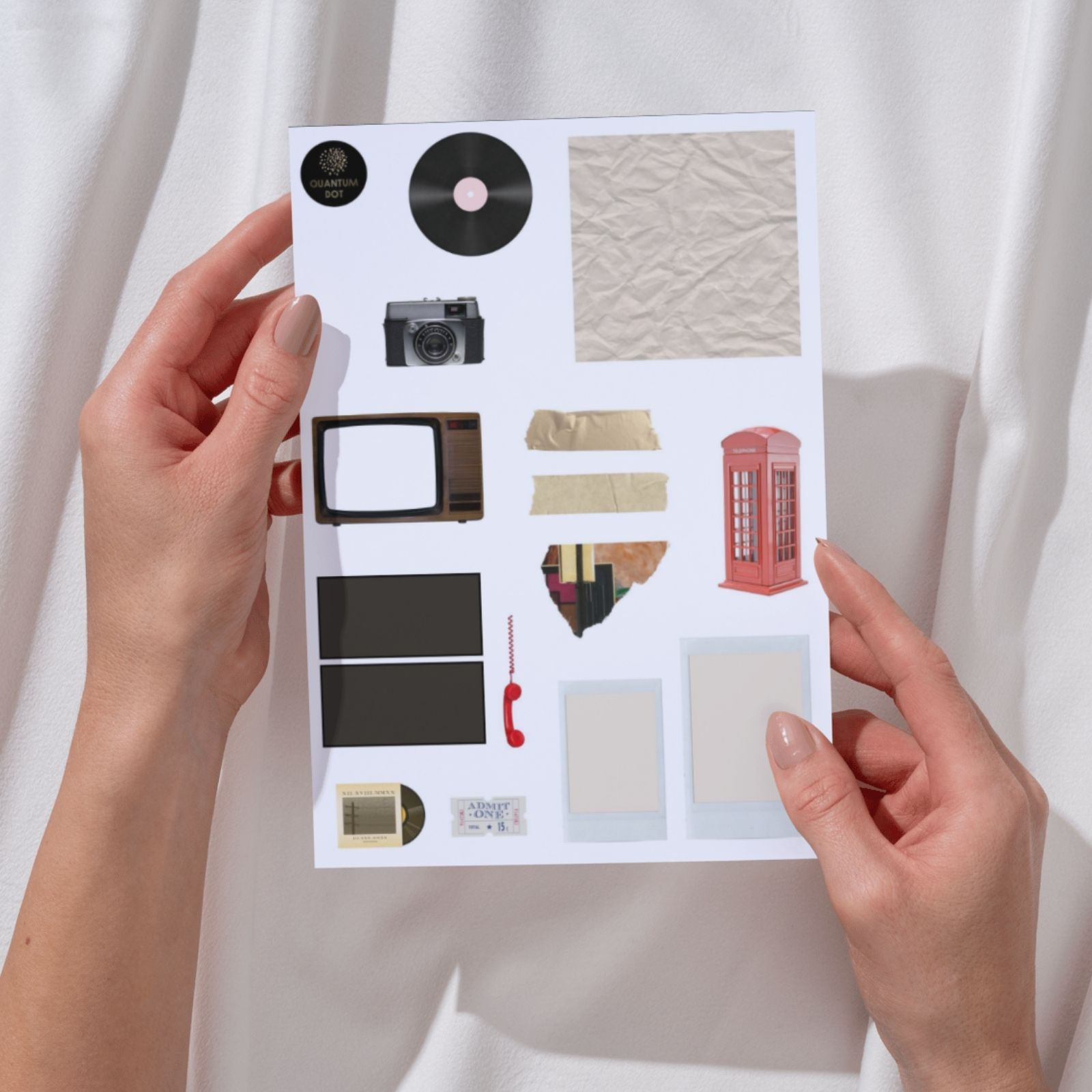 Retro Memories Vintage Sticker Set – Printable & Digital Use – Instant Download