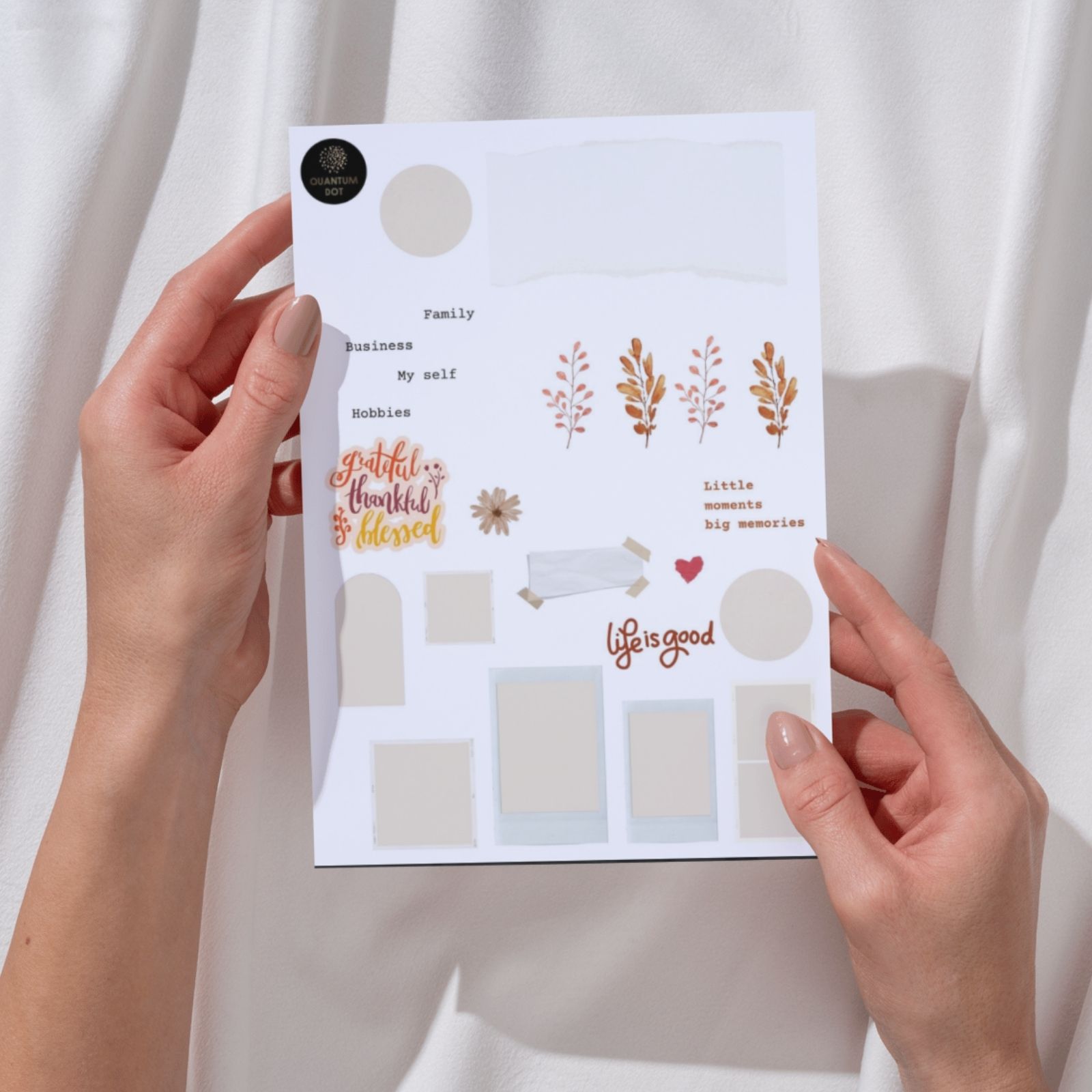 Minimalist Bliss Life and Memory Sticker Set – Printable and Digital Use – Instant Download