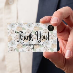 Simple and Elegant Flower Thank You Card – Printable and Digital Use – Instant Download (14.8x10.5cm)