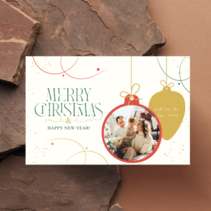 Bauble Memories Card  – Printable and Digital Use – Instant Download