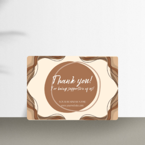 Boho Border Thank You Card – Printable and Digital Use – Instant Download