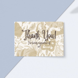 Boho Minimalist Thank You Card – Printable and Digital Use – Instant Download