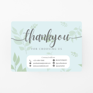 Business Thank You Card Template – Printable and Digital Use – Instant Download