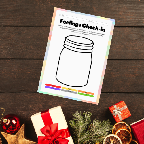 Feelings Check-in - Instant Download Worksheet