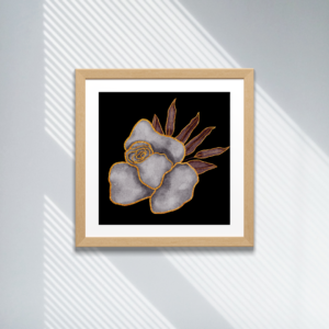 Gilded in Gray - Gold Botanical Wall Art - Instant Download