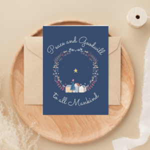 Peace and Goodwill Greeting Card - Instant Download - Easily Customizable