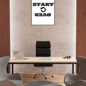 Start Over Wall Art – Printable and Digital Use – Instant Download