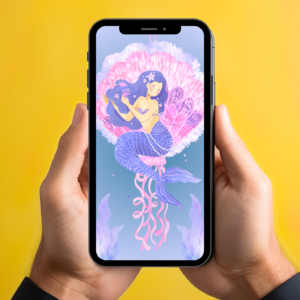 Dreamy Mermaid Wallpaper – Printable and Digital Use – Instant Download
