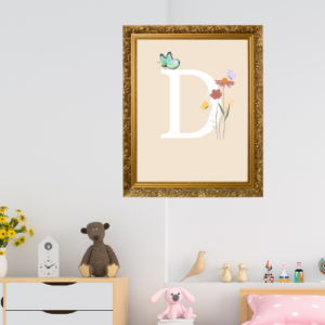 Alphabet D Wall Art – Printable and Digital Use – Instant Download