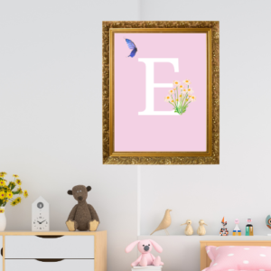 Alphabet E Wall Art – Printable and Digital Use – Instant Download
