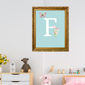 Alphabet F Wall Art – Printable and Digital Use – Instant Download