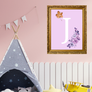 Alphabet J Wall Art – Printable and Digital Use – Instant Download
