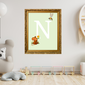 Alphabet N Wall Art – Printable and Digital Use – Instant Download