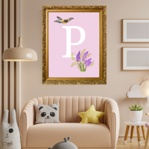 Alphabet P Wall Art – Printable and Digital Use – Instant Download