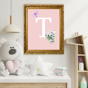 Alphabet T Wall Art – Printable and Digital Use – Instant Download