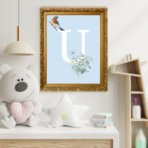 Alphabet U Wall Art – Printable and Digital Use – Instant Download
