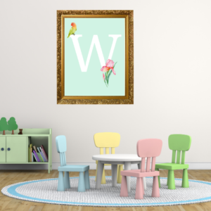 Alphabet W Wall Art – Printable and Digital Use – Instant Download
