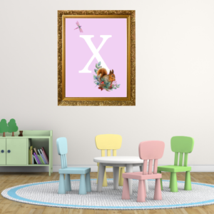 Alphabet X Wall Art – Printable and Digital Use – Instant Download
