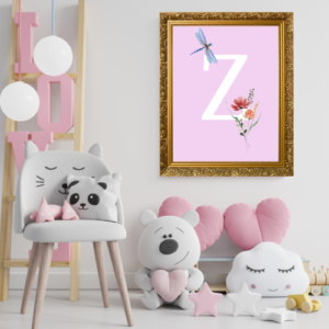 Alphabet Z Wall Art – Printable and Digital Use – Instant Download