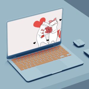 Two Lovely Cats Together with a Bouquet Desktop Wallpaper (1920*1080px) – Digital Use