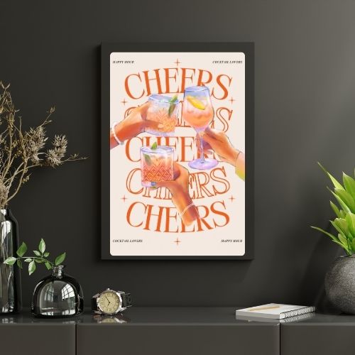 Raise a Glass Cocktail Party Poster – Printable and Digital Use – Instant Download