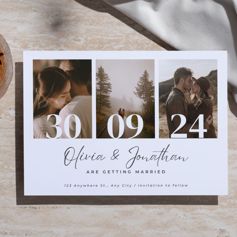 Minimalistic Couple Wedding Invitation – Printable and Digital Use – Instant Download