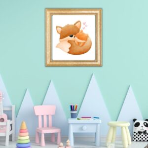 Sleeping Fox and Baby Wall Art – Instant Digital Download