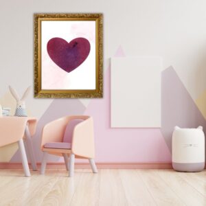 Violet Heart Starry Sprinkle Wall Art – Digital Download