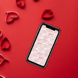 Love-Filled Messages Valentine's Wallpaper – Printable and Digital Use – Instant Download