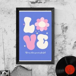 Tranquil Love Typography Poster – Minimalist Wall Art – Printable and Digital Use – Instant Download