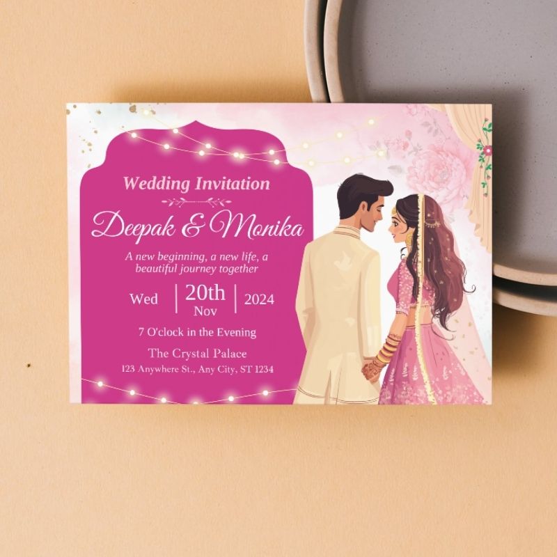 Blush Serenity Wedding Invitation – Printable and Digital Use – Instant Download