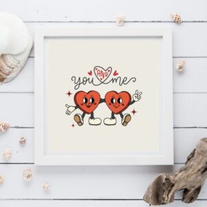 Two Hearts Holding Each Other Wall Art – Printable & Digital Use – Instant Download