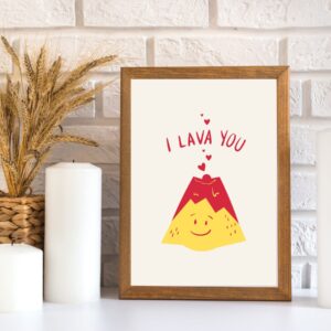 "I Lava You" Wall Art – Printable and Digital Use(42 x 59.4 cm)