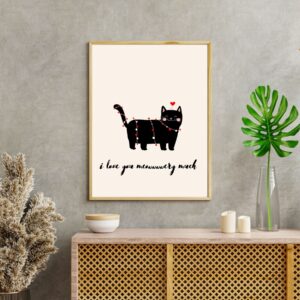 "I Love You Meowery Much" Cat Wall Art – Printable and Digital Use(42 x 59.4 cm)