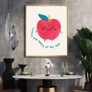 "You're the Apple of My Eye" Wall Art – Printable and Digital Use(42 x 59.4 cm)