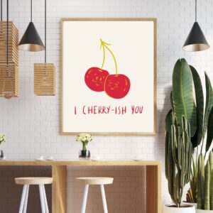 "I Cherry-ish You" Wall Art – Printable and Digital Use(42 x 59.4 cm)
