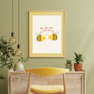 "We Bee-long Together" Wall Art – Printable and Digital Use(42 x 59.4 cm)