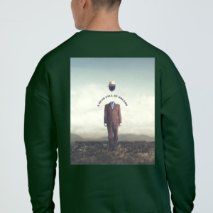 Oversized Sweatshirt (S-XXL) – A Head Full of Dreams | Surreal Floating Head Design